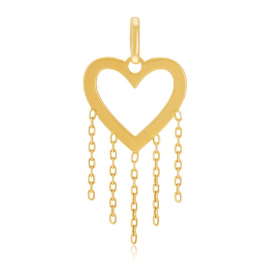 Pendentif en or jaune, coeur