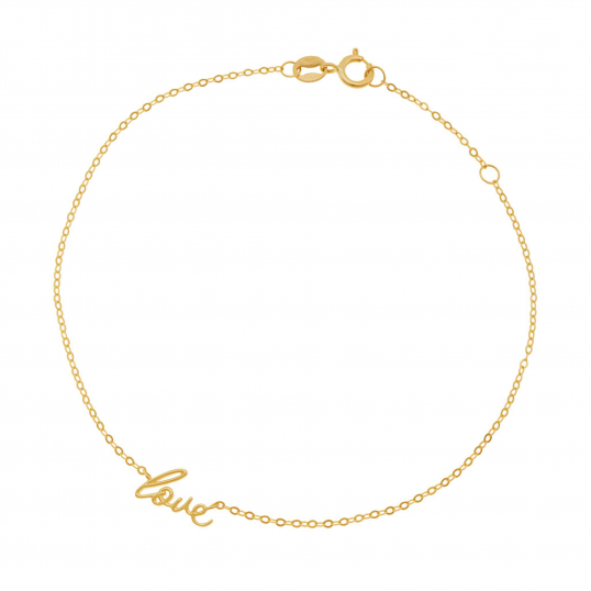Bracelet en or jaune, Love