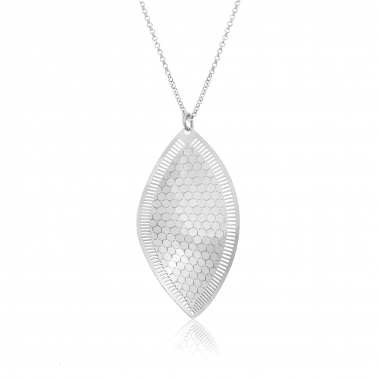 Collier en argent rhodié