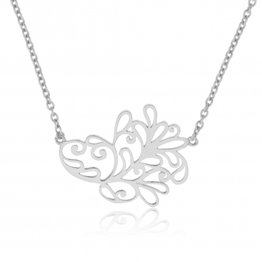 Collier en argent rhodié
