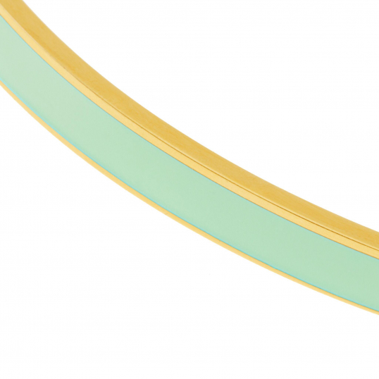 Bracelet jonc en acier doré et laque