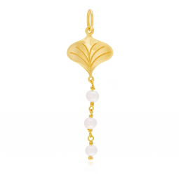 Pendentif en or jaune et perles de culture