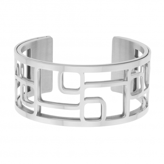 Bracelet jonc Méli Versa en acier, 30mm