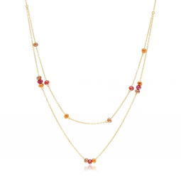 Collier en or jaune et verre