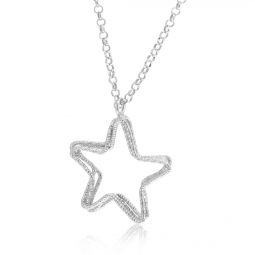 Collier en argent rhodié