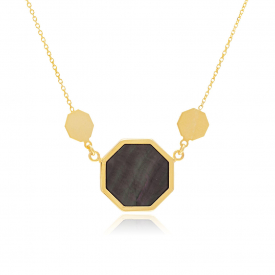 Collier en or jaune et nacre