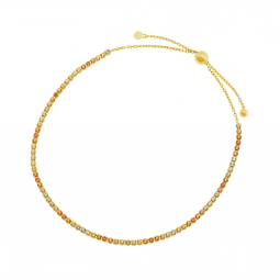 Bracelet en or jaune et oxydes de zirconium