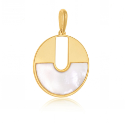 Pendentif en or jaune et nacre
