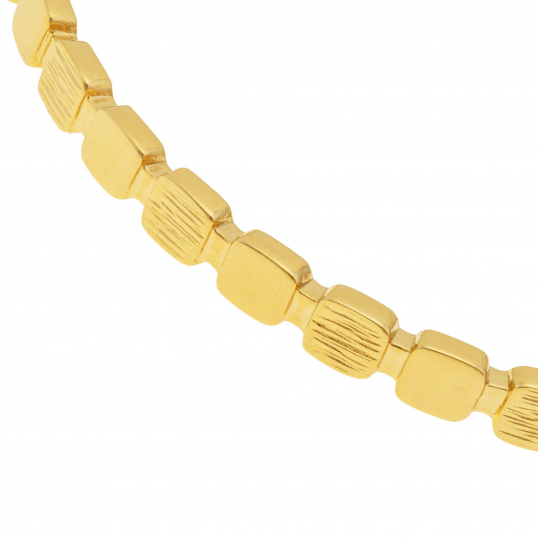 Bracelet jonc en acier doré