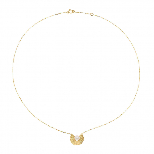 Collier en or jaune et perle de culture