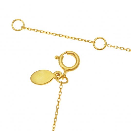 Collier en or jaune, cordiérite et diamants