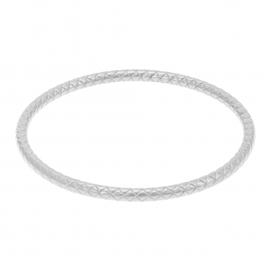 Bracelet jonc en argent rhodié