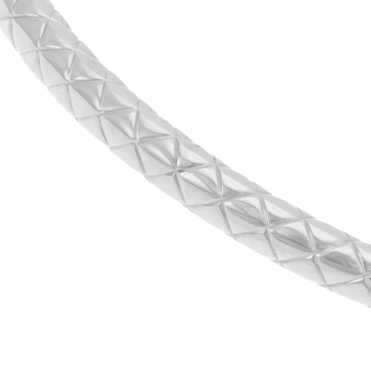 Bracelet jonc en argent rhodié