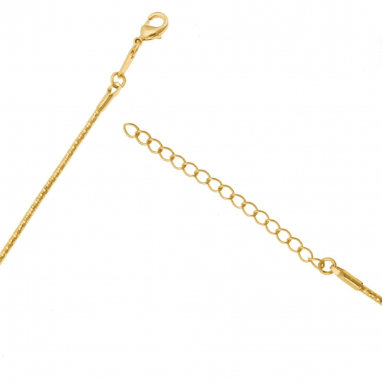 Collier câble en plaqué or