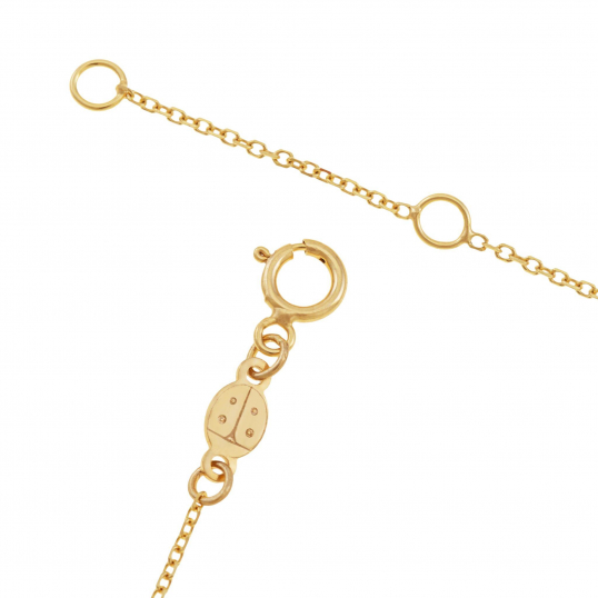 Bracelet en or jaune, coeur