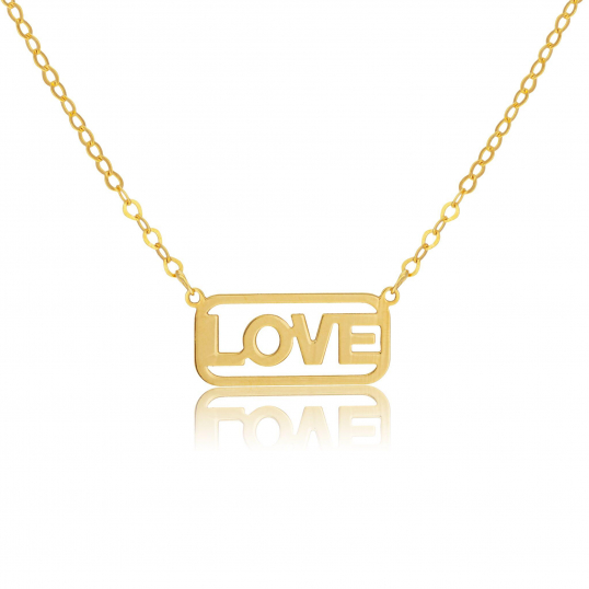 Collier en or jaune, love