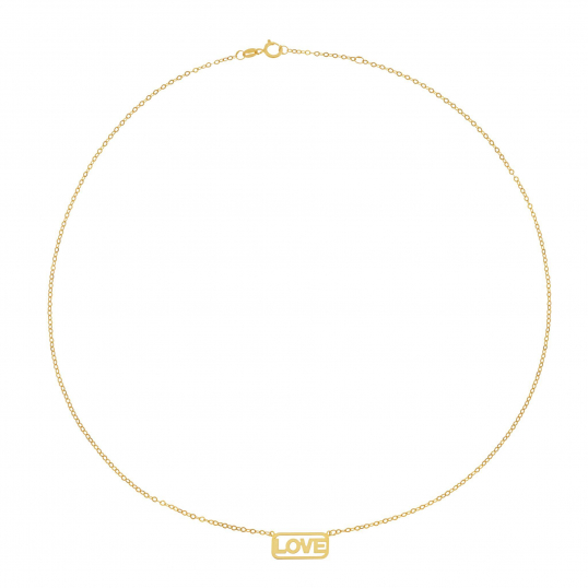 Collier en or jaune, love