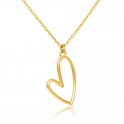 Collier en or jaune, coeur