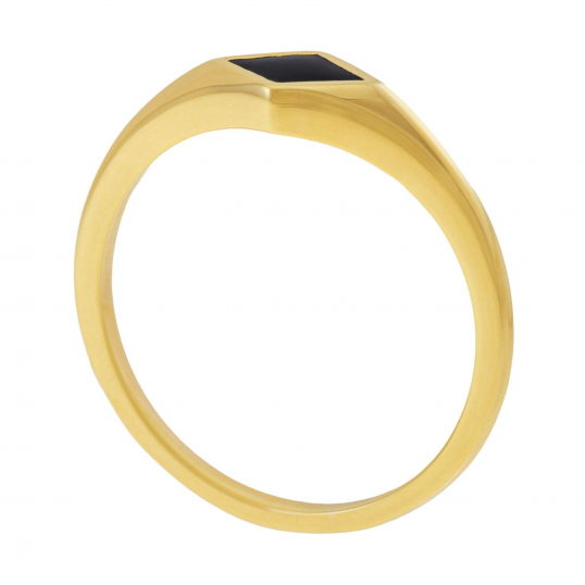 Bague en plaqué or et laque