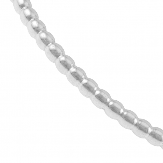 Bracelet jonc en argent rhodié