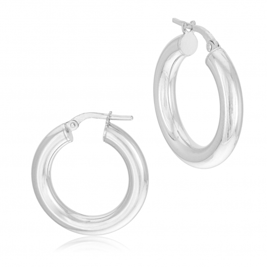 Créoles en argent rhodié