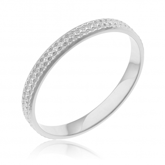 Alliance en or gris 2.5mm