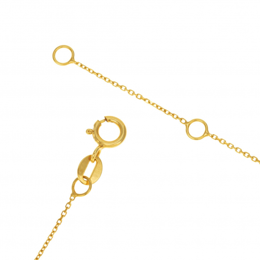 Collier en or jaune, coeur