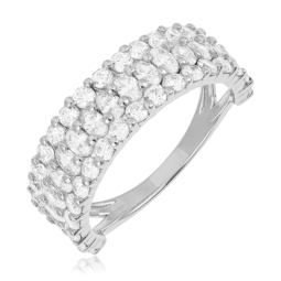 Bague en argent rhodié et...