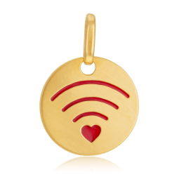 Pendentif en or jaune et laque