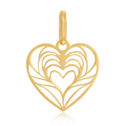 Pendentif en or jaune, coeur