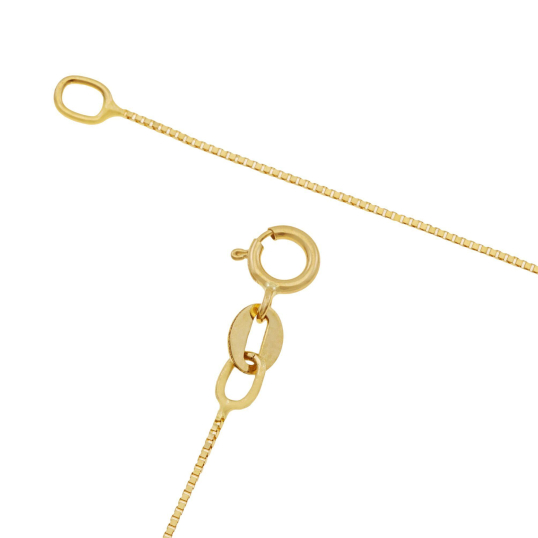 Collier en or jaune et oxyde de zirconium