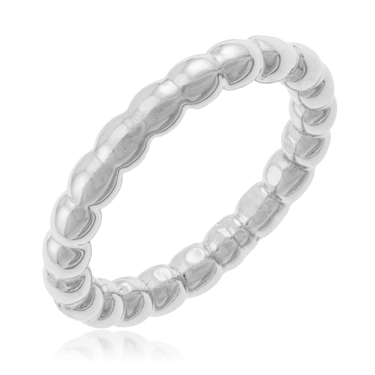 Bague en argent rhodié 