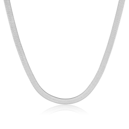 Collier en argent rhodié,...