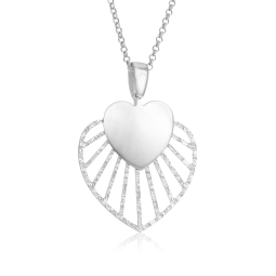 Collier en argent rhodié,...