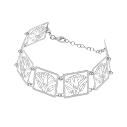 Bracelet en argent rhodié