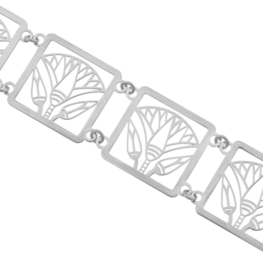 Bracelet en argent rhodié