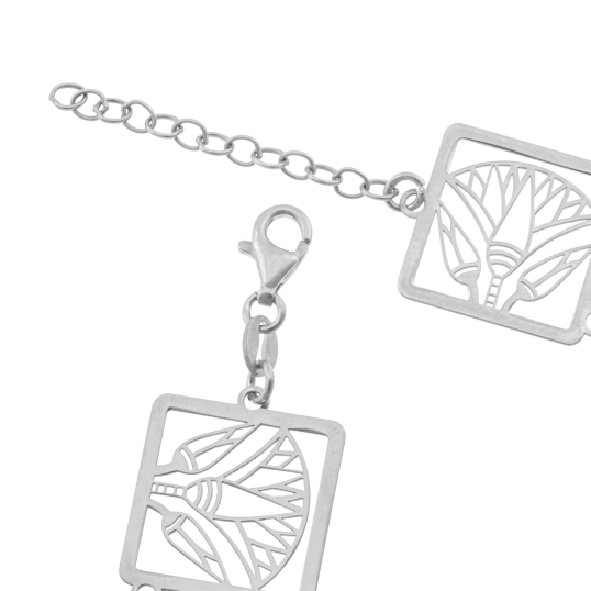 Bracelet en argent rhodié