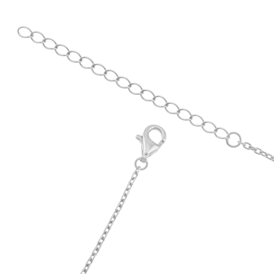Collier en argent rhodié