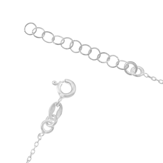Collier en argent rhodié, maman