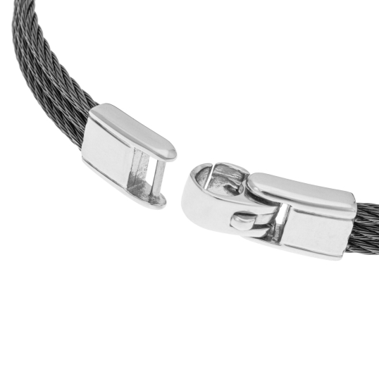Bracelet jonc en or jaune et acier