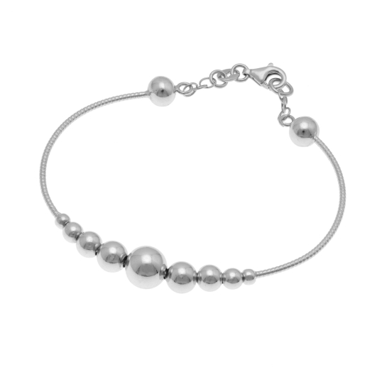 Bracelet en argent rhodié