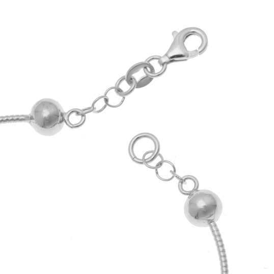 Bracelet en argent rhodié