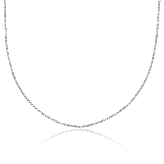 Collier en argent rhodié