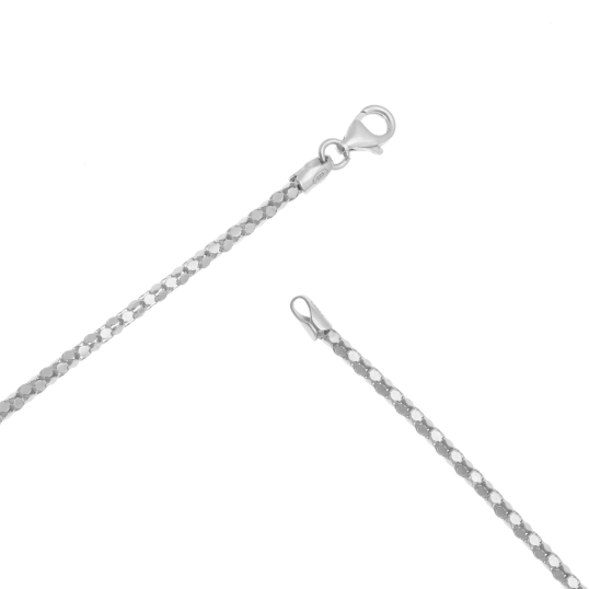 Collier argent rhodié