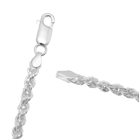 Collier en argent rhodié