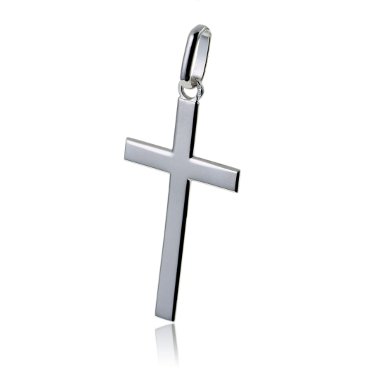 Croix en argent rhodié