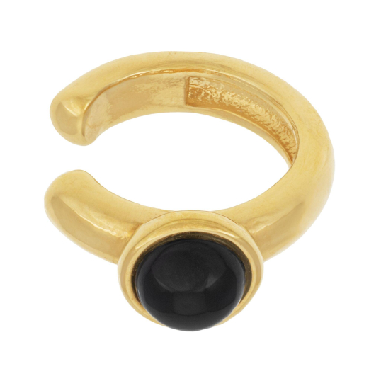 Earcuff en plaqué or et pierre synthétique