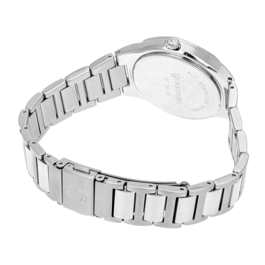 Montre femme, boite et bracelet en acier, verre minéral