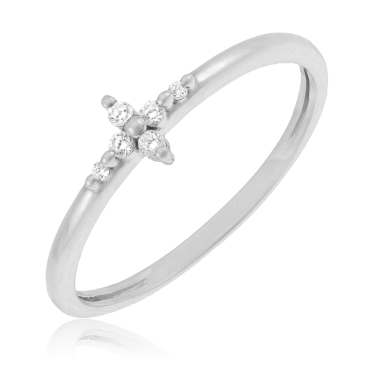 Bague en or gris et diamants Bague en or gris et diamants