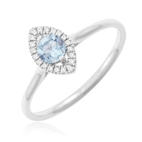 Bague en or gris, tourmaline rose et diamants  Bague en or gris, tourmaline rose et diamants